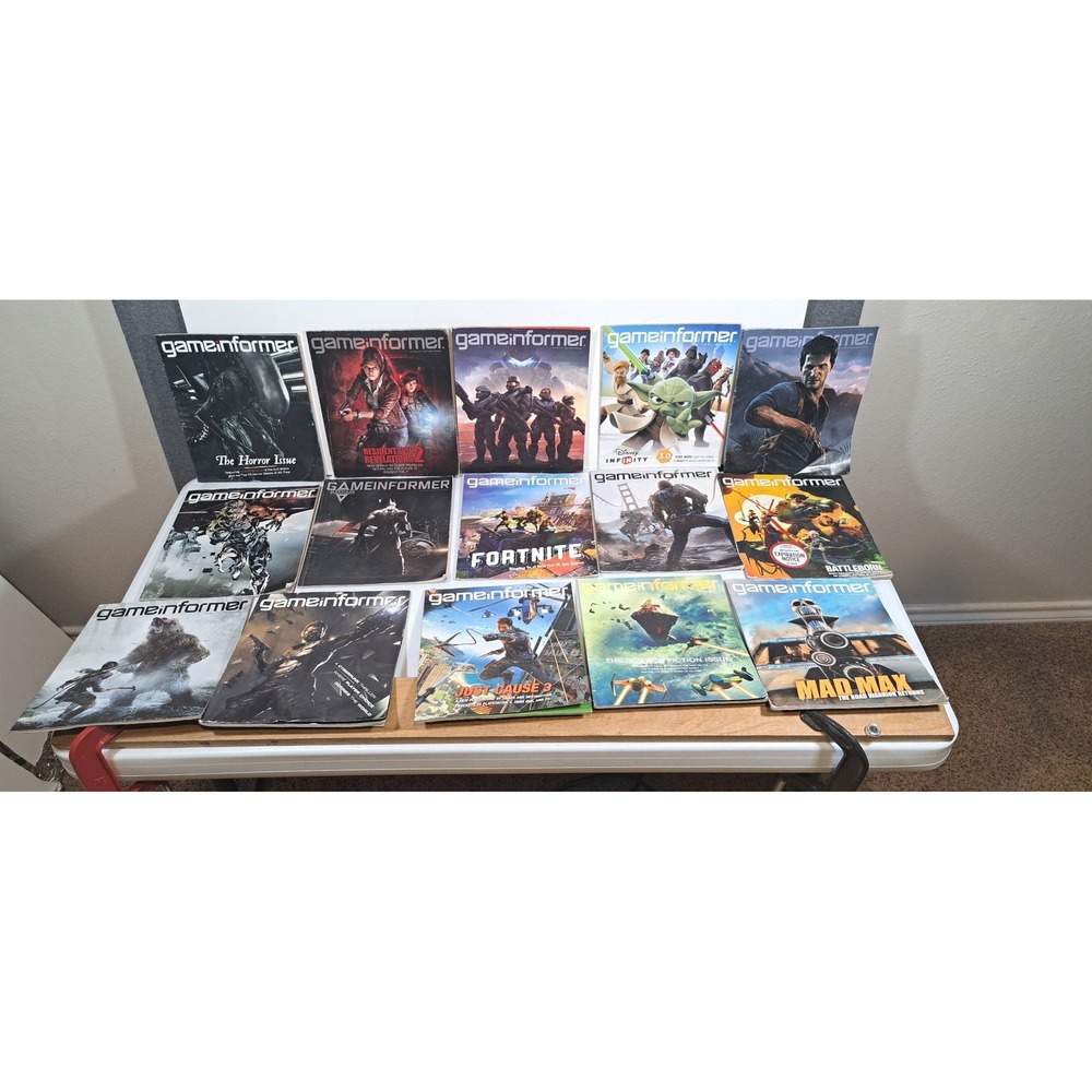 Game Informer Magazine Lot 15 Issues 251-269 Fortnite Halo Uncharted 4
